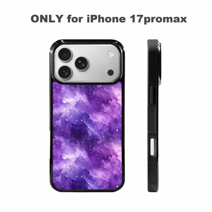 iPhone 17 Pro Max Case — Galaxy Art Purple Nebula Galaxy Space, Custom Printed Phone Case