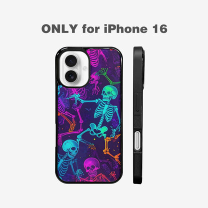 iPhone 16 Case — Glowing Skeleton Pattern Hundreds Of Small, Custom Designed Case Cover