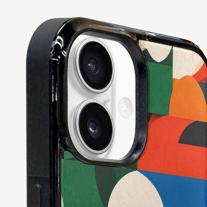 iPhone 16 Case — 1990s Memphis Art Pattern, Custom Print Case Cover