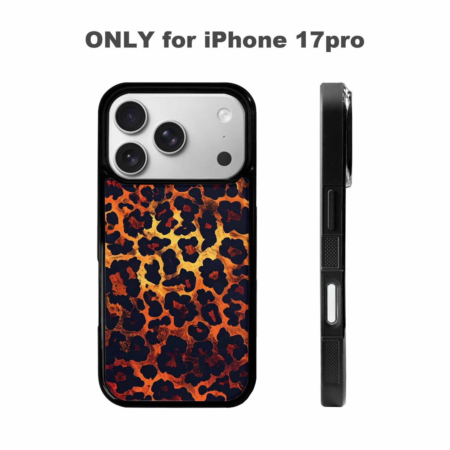 iPhone 17 Pro Case — Leopard Print Dark Seamless Pattern Animal, Customized Protective Case