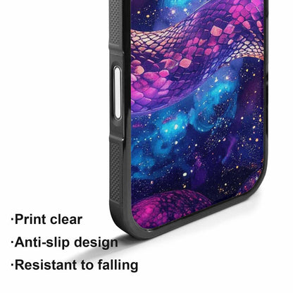 iPhone 17 Case — Galaxy Snake Print Galaxy Space, Custom Printed Phone Case