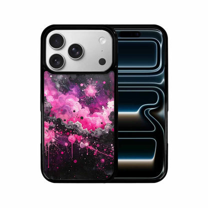 iPhone 17 Pro Case — Galaxy Nebula Black Pink Ink Galaxy, Custom Print Case Cover