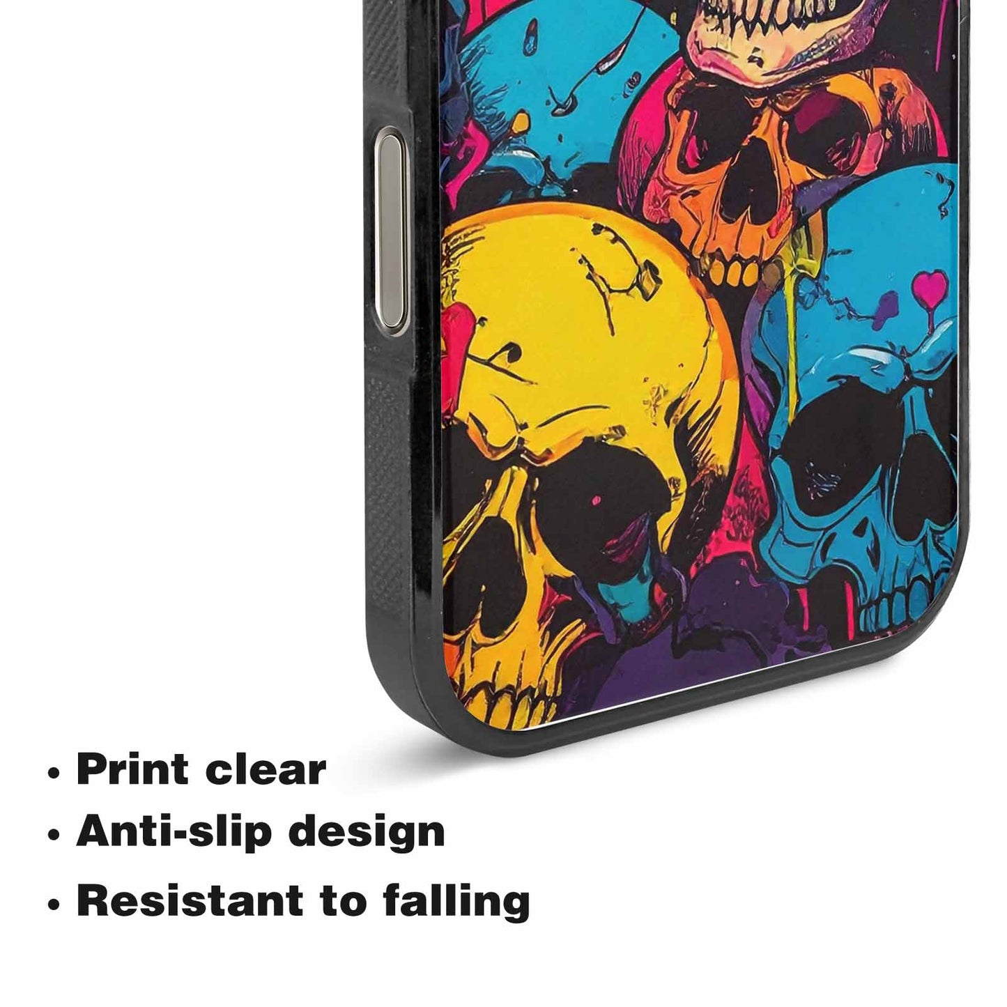 iPhone 15 Pro Max Case — 1000s Of Skulls Digital Camo Drip, Original Design Phone Case