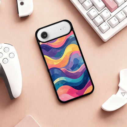 iPhone 17 Air Case — Glowing Camo Wave Camo, Custom Art Phone Cover