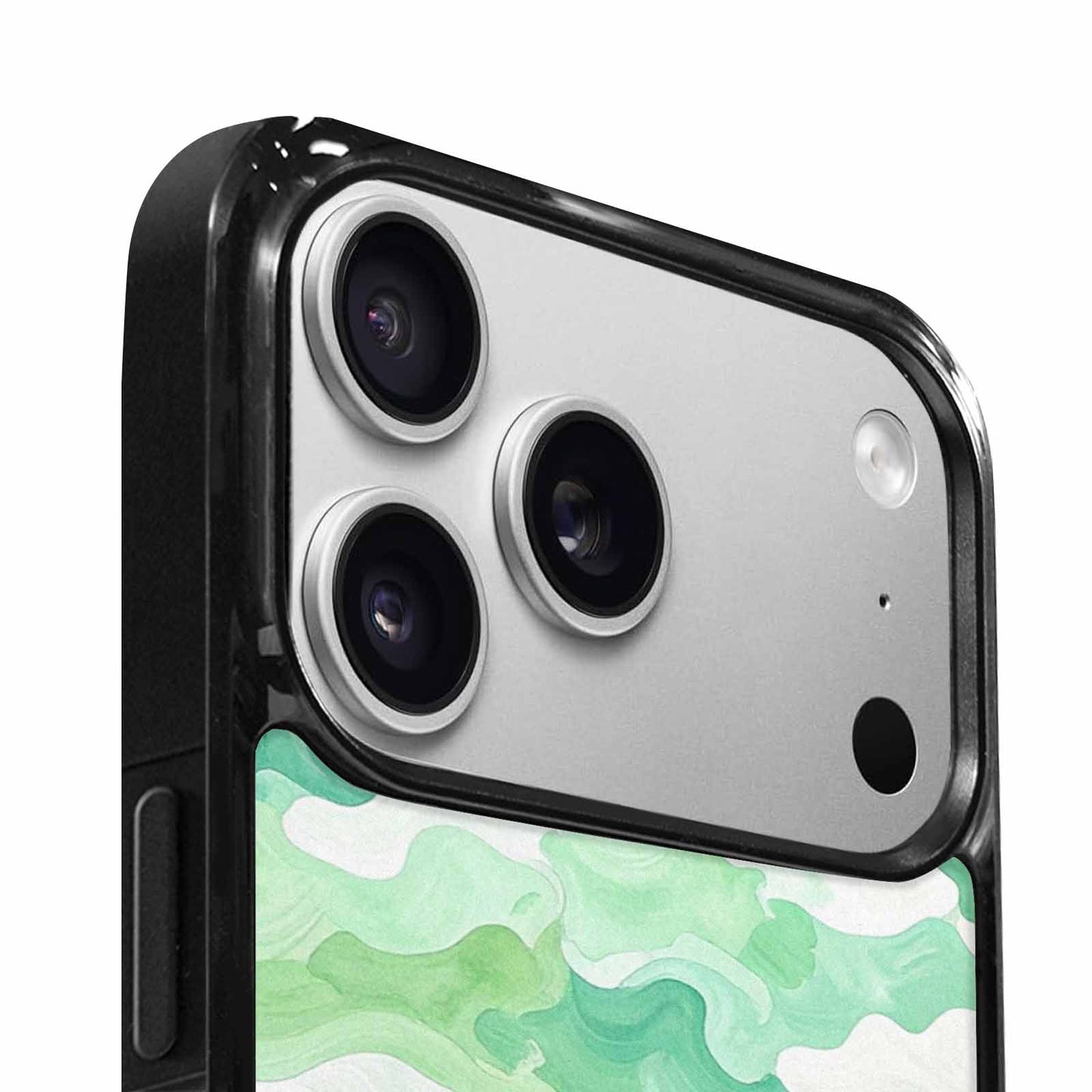 iPhone 17 Pro Max Case — Camo Mint Green White Camo, Custom Printed Phone Case