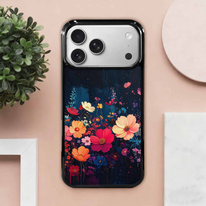 iPhone 17 Pro Max Case — Shadowy Glitch Floral Pattern Floral, Unique Phone Case Design