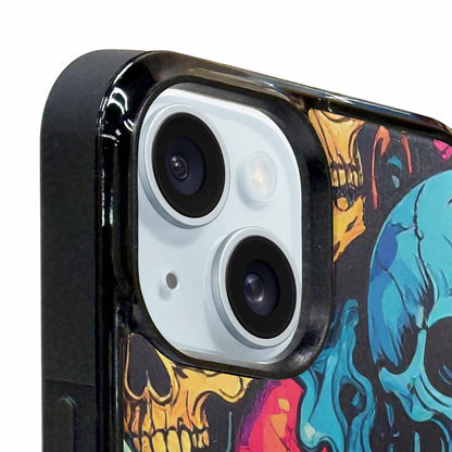 iPhone 15 Plus Case — 1000s Of Skulls Digital Camo Drip, Custom Art Phone Cover