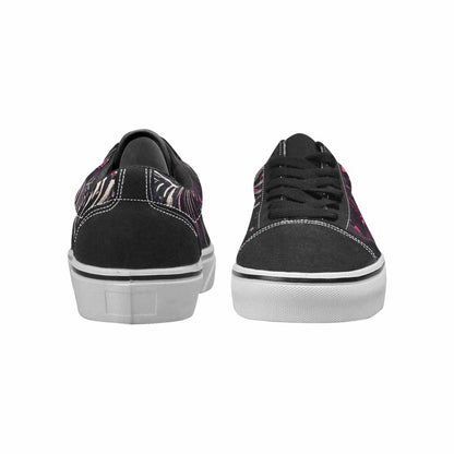 WOMEN'S Zebra Stripe Burst Lace-Up Canvas Vibrant Chaos Custom Sneakers