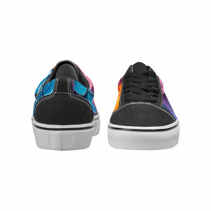 MEN'S Fish Scale Coral Canvas Lace-Up Grunge Shoes