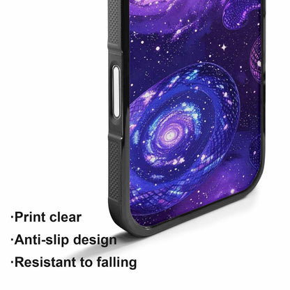 iPhone 17 Case — Galaxy Snake Print Galaxy Space, Unique Phone Case Design