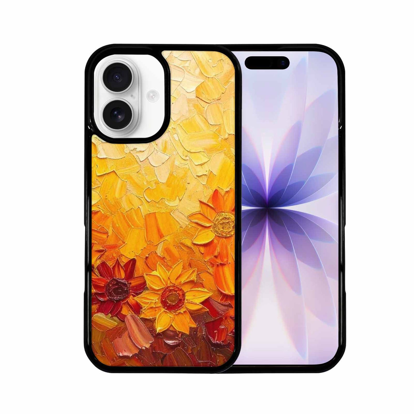 iPhone 17 Case — Impressionist Sunflower Brushstroke Pattern Floral, Custom Designed Case Cover