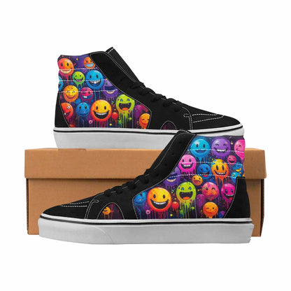 MEN'S Smiley Face High Top Canvas Personalized Aesthetic Custom Kicks