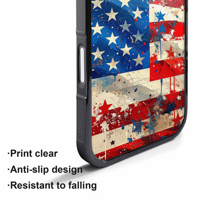 iPhone 17 Pro Case — Patriotic Stars And Stripes American Galaxy, Customized Protective Case