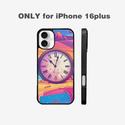 iPhone 16 Plus Case — Salvadore Dali Surrealist Dreamscape Pattern Melting, Customized Protective Case