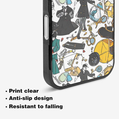 iPhone 16 Plus Case — Noir Spy Silhouette Pen Ink Noir, Customized Protective Case