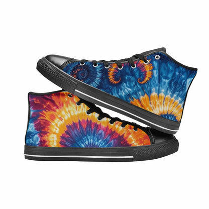MEN'S Tie Dye Mixed Style High Top Canvas Surreal Custom Sneakers