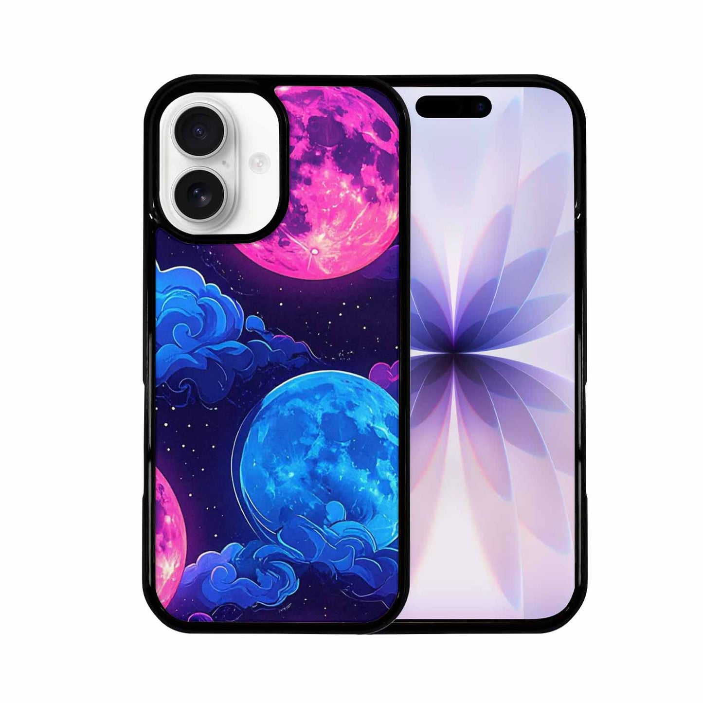 iPhone 17 Case — Neon Winter Moon Cartoon Cute, Custom Art Phone Cover