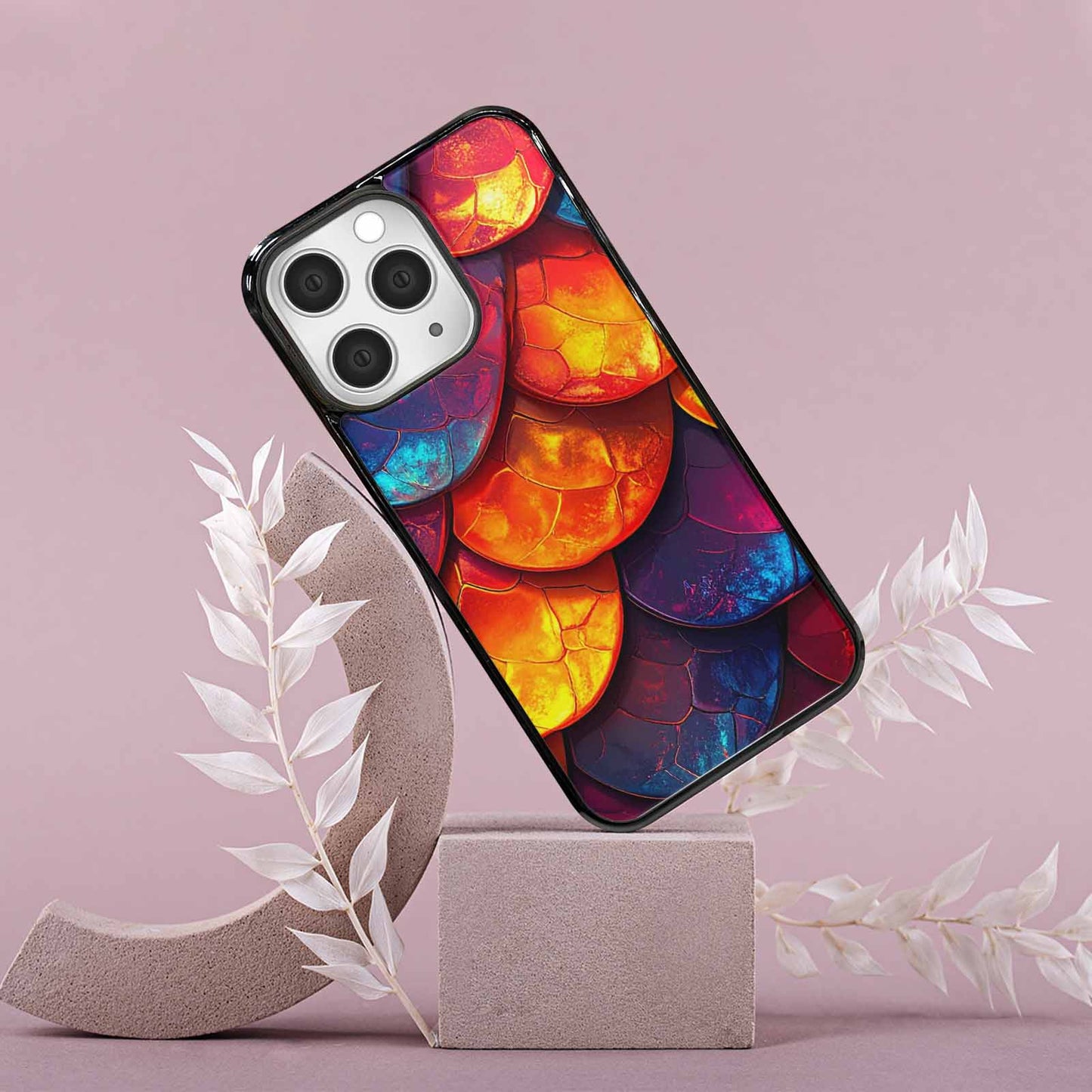 iPhone 15 Pro Max Case — Snake Print Dark Seamless Pattern Vibrant, Customized Protective Case