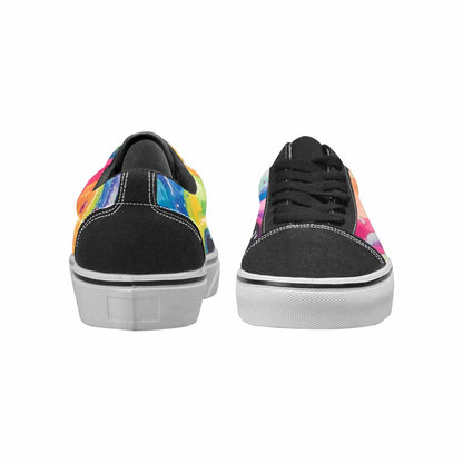 WOMEN'S Aliens  Tie Dye Lace-Up Canvas Neon Fantasy Custom Shoes