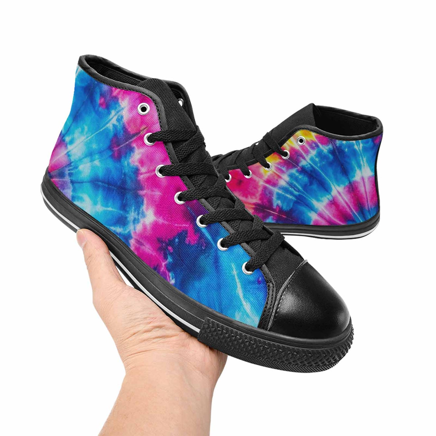 WOMEN'S Tie Dye Acid Wash Color High Top Canvas Grunge Sneakers