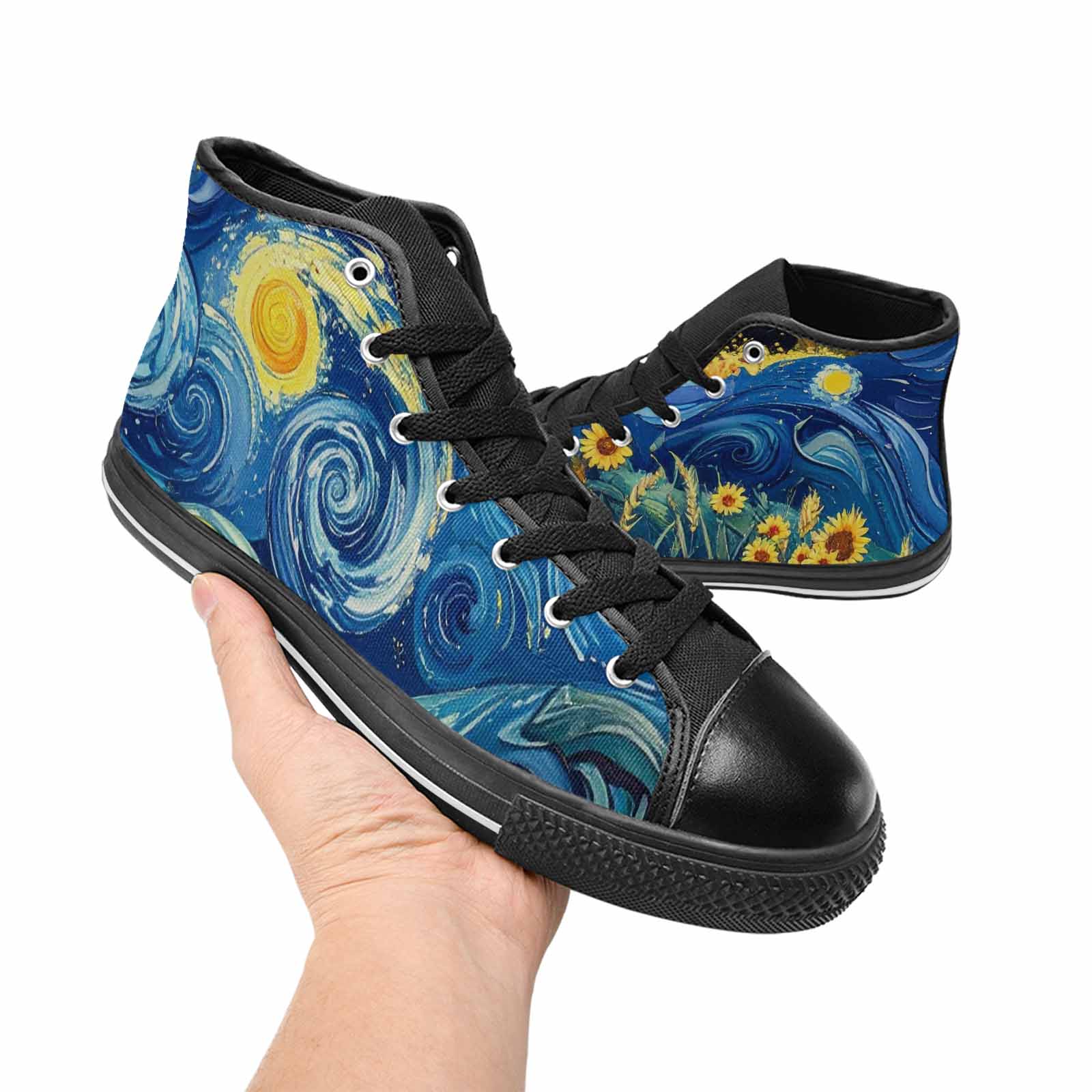 MEN'S Blend All Versions High Top Canvas Grunge Custom Shoes