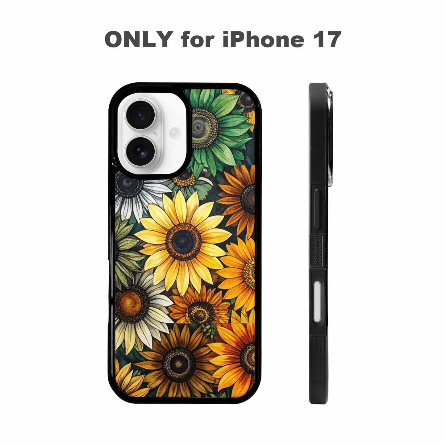 iPhone 17 Case — Small Sunflower Pattern, Randomly Floral, Custom Print Case Cover