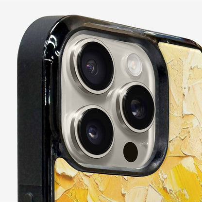 iPhone 15 Pro Max Case — Impressionist Sunflower Brushstroke Pattern Hundreds Of, Custom Print Case Cover