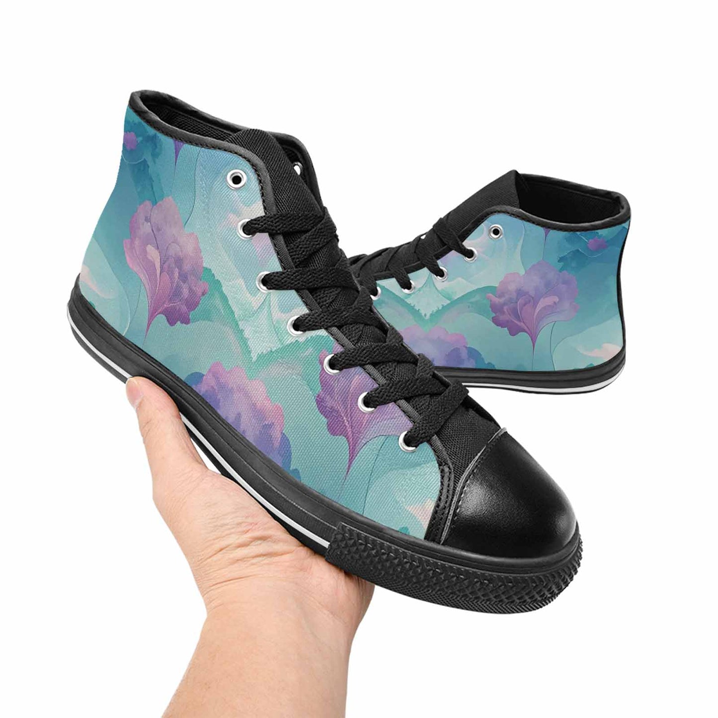 MEN'S Surrealist Dreamscape High Top Canvas Cottagecore Custom Sneakers