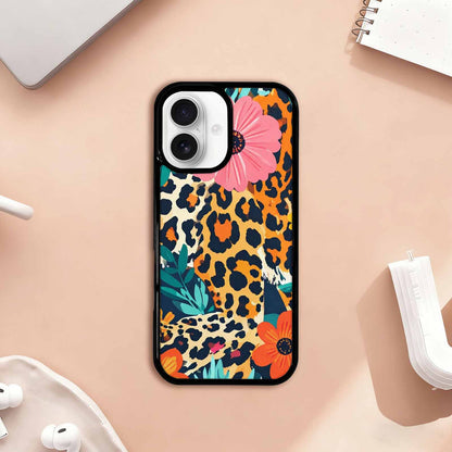 iPhone 17 Case — Leopard Print Floral Seamless Animal Print, Custom Made Phone Cover