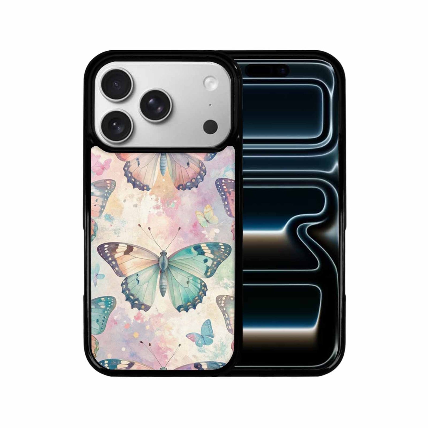 iPhone 17 Pro Case — Pastel Animal Print Butterfly Animal Print, Custom Art Phone Cover