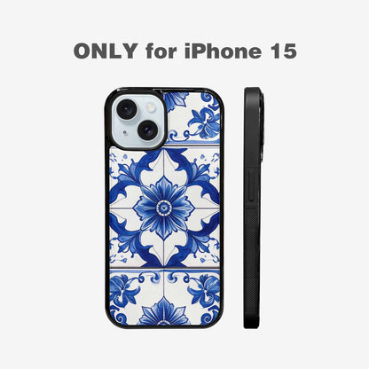 iPhone 15 Case — Talavera Tile Floral Custom, Custom Phone Case