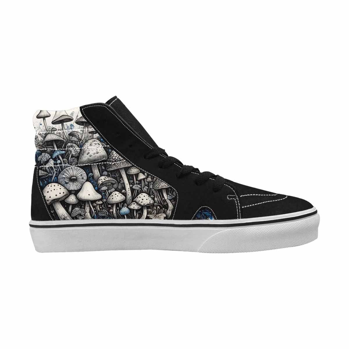 MEN'S Mushrooms (general) High Top Canvas Cottagecore Sneakers