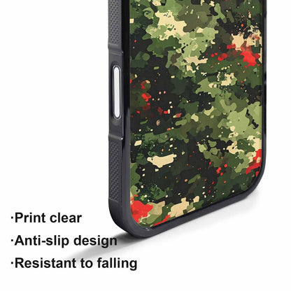 iPhone 17 Pro Case — Small Military Camouflage Blotch Pattern Camo, Personalized Phone Case