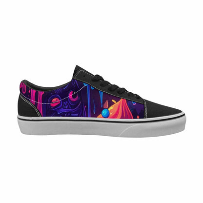 WOMEN'S Ice Cream Monsters  Lace-Up Canvas Kaleidoscope Sneakers