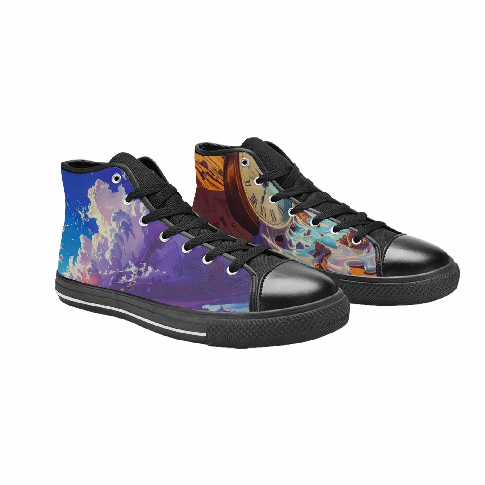 WOMEN'S Surrealist Desert Dreamscape High Top Canvas Cottagecore Custom Shoes