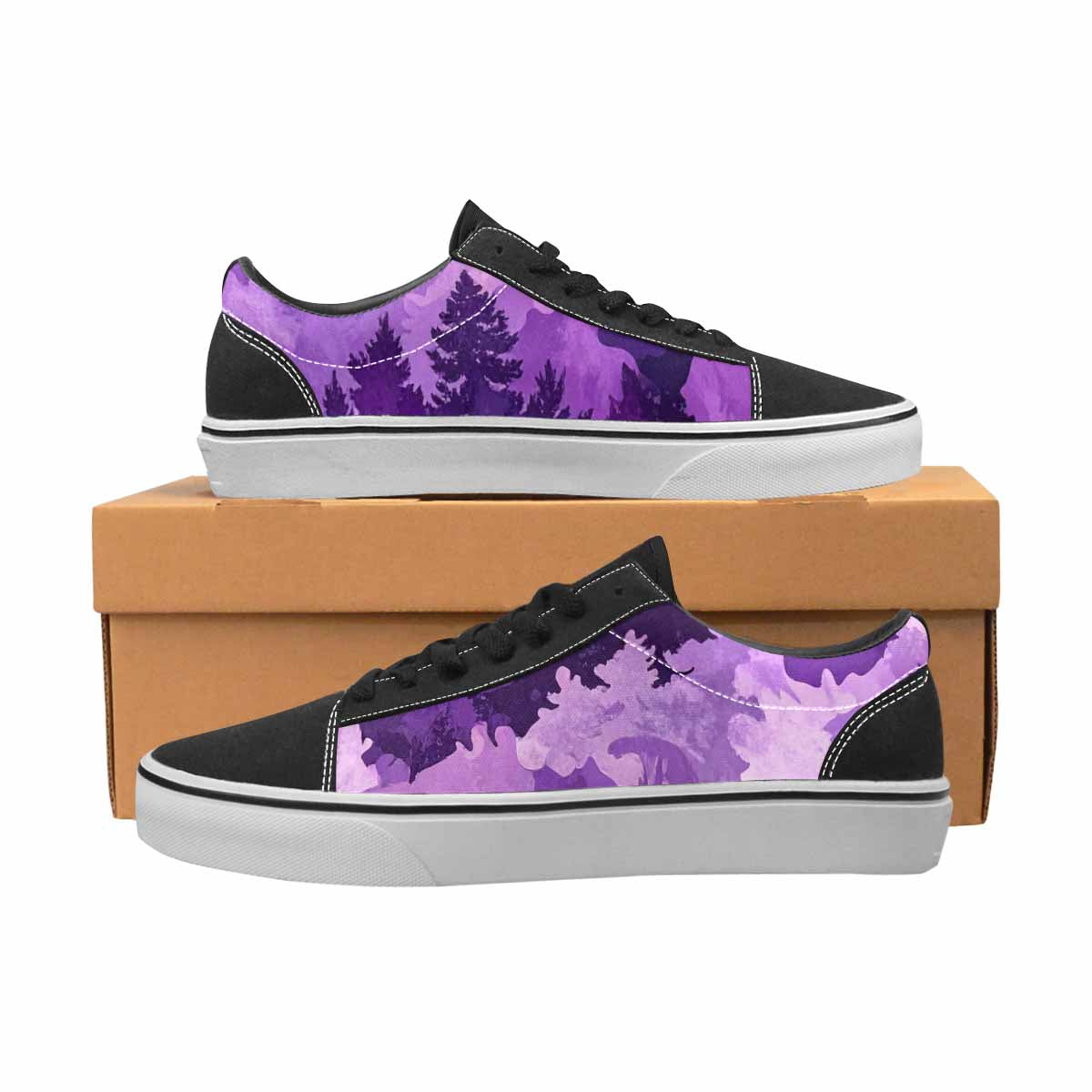 MEN'S Military Camouflage Blotch Canvas Lace-Up Vibrant Chaos Shoes