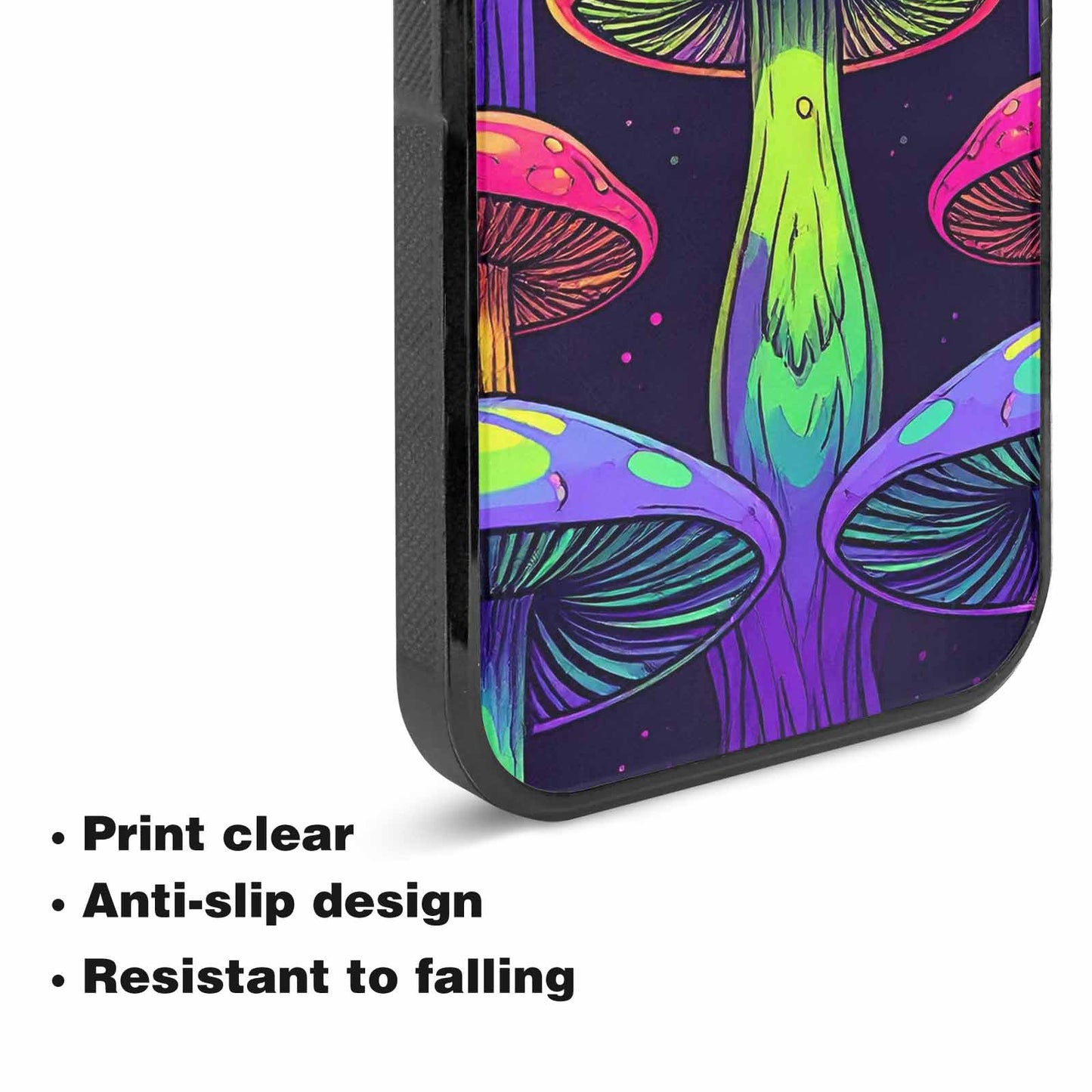 iPhone 15 Plus Case — Psychedelic Mushroom Cartoon Pattern, Original Design Phone Case
