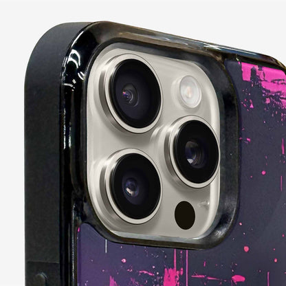 iPhone 16 Pro Case — Glitch Dark Art Seamless Pattern Vibrant, Custom Designed Case Cover