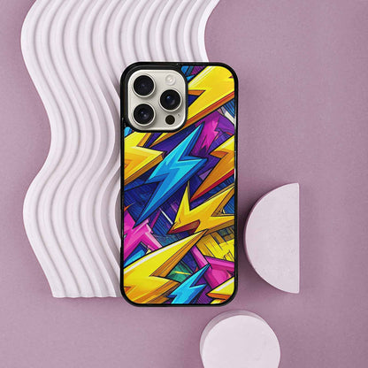 iPhone 16 Pro Max Case — Lightning Bolt Storm Pattern Hundreds Of, Personalized Phone Case