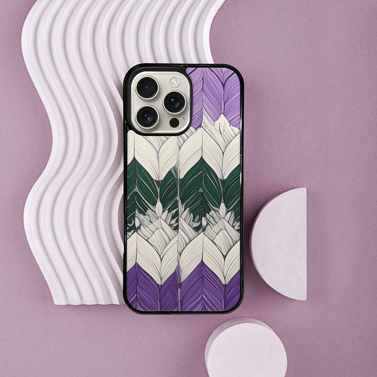 iPhone 16 Pro Max Case — Genderqueer Flag Color Theme Small Rainbow, Customized Protective Case