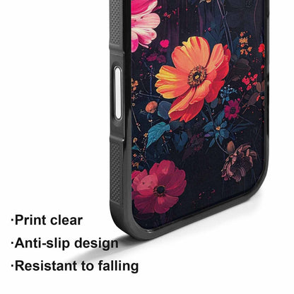 iPhone 17 Case — Shadowy Glitch Floral Pattern Floral, Custom Designed Case Cover