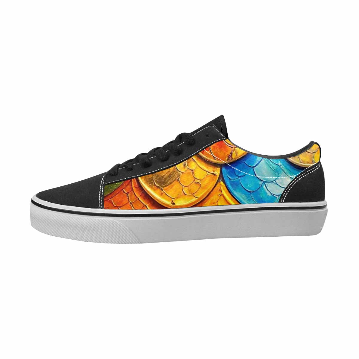 MEN'S Reptile Full Color Canvas Streetwear Kaleidoscope Custom Print Sneakers