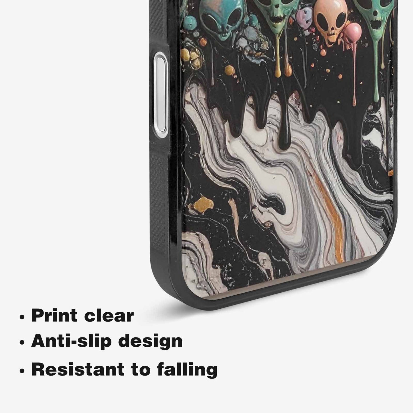 iPhone 16 Plus Case — Aliens Marblemelting Aliens Pa Ciq, Unique Phone Case Design