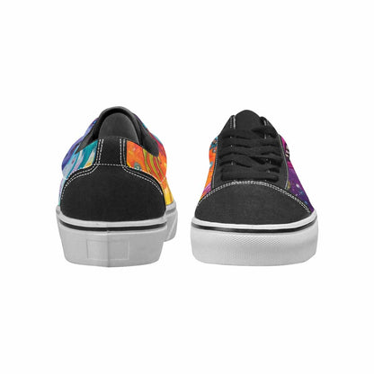 WOMEN'S Aliens  Tie Dye Lace-Up Canvas Wallpaper Art Sneakers