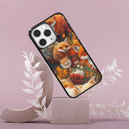 iPhone 15 Pro Max Case — Fox Forest Fox Forest Pattern Hundreds, Custom Art Phone Cover