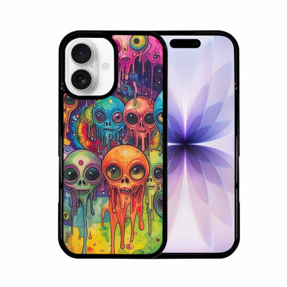 iPhone 17 Case — Melting Aliens Pattern Alien Scifi, Custom Phone Case
