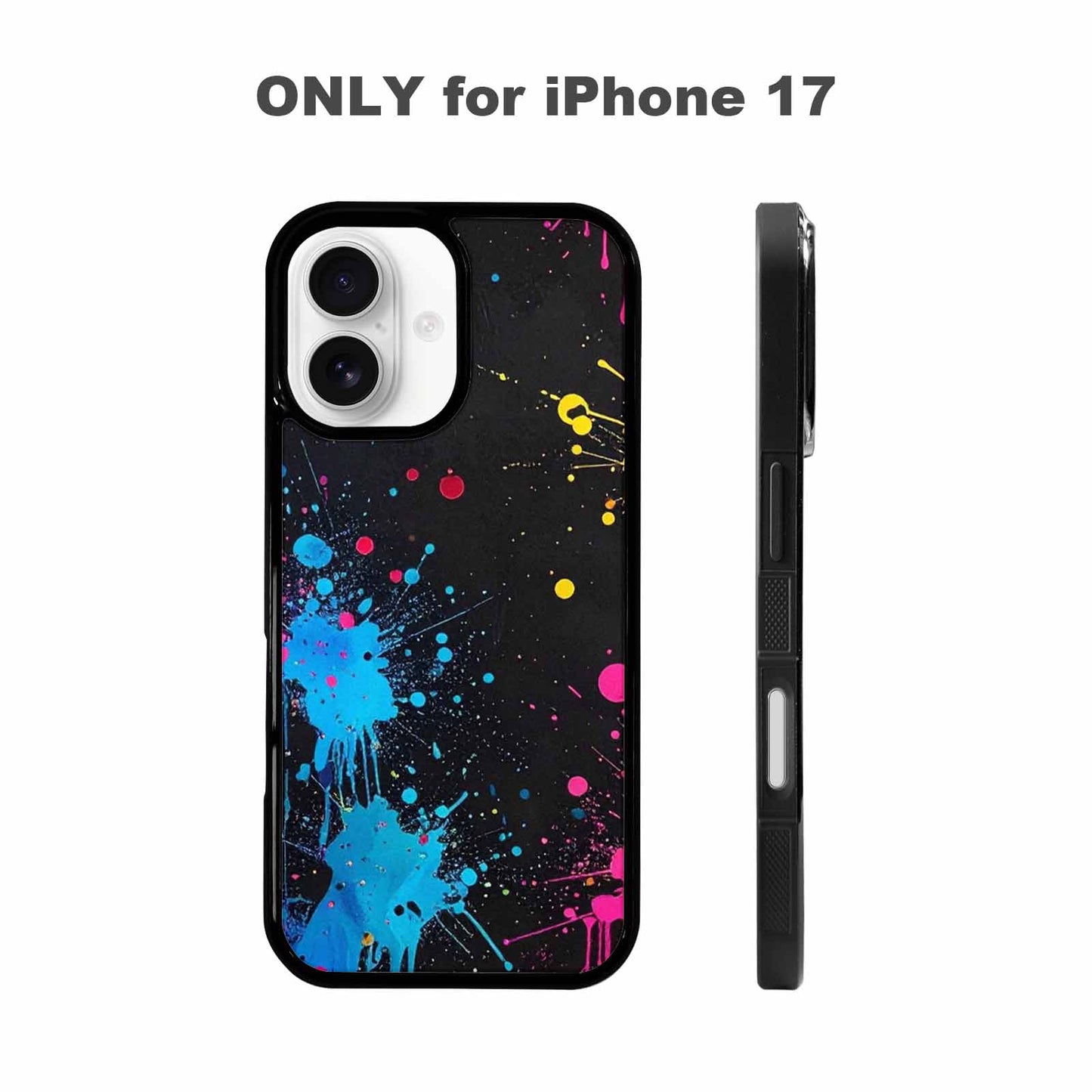 iPhone 17 Case — Small Paint Splatter Pattern, Original Art, Customized Protective Case