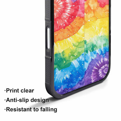 iPhone 17 Pro Max Case — Tie Dye Spiral Rainbow Tie Dye, Custom Made Phone Cover