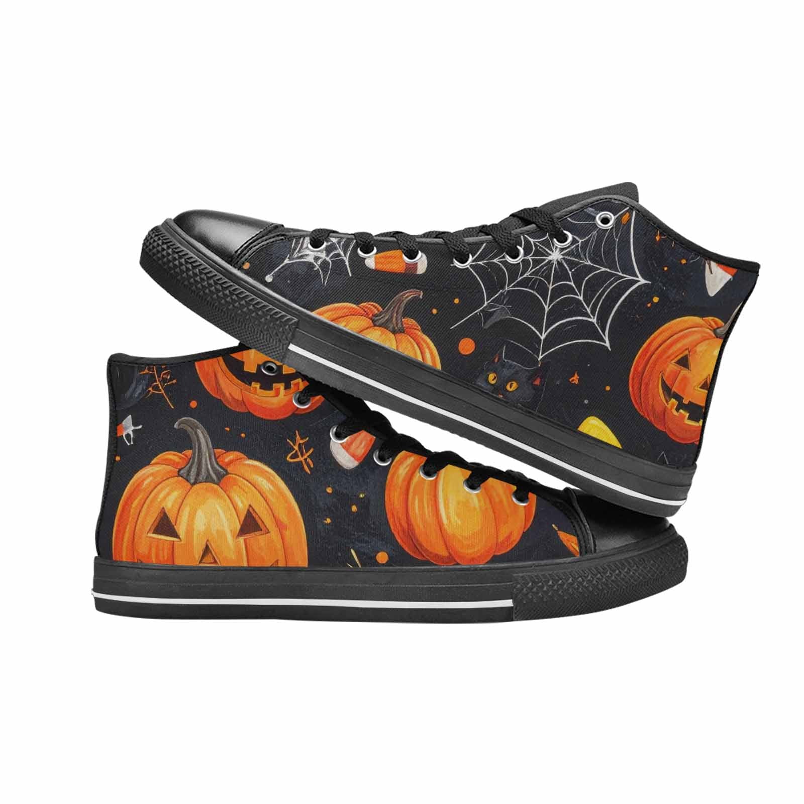 MEN'S Halloween High Top Canvas Vivid Custom Sneakers