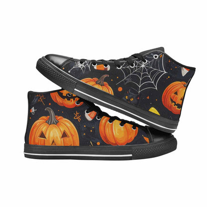 MEN'S Halloween High Top Canvas Vivid Custom Sneakers